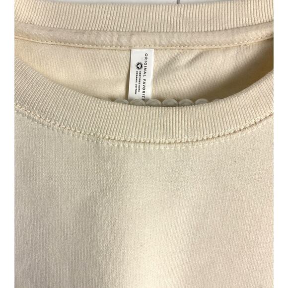 Original Favorite Unisex Cream Color Crew Neck Heavy Weight Sweatshirt Size XXL - Picture 4 of 5